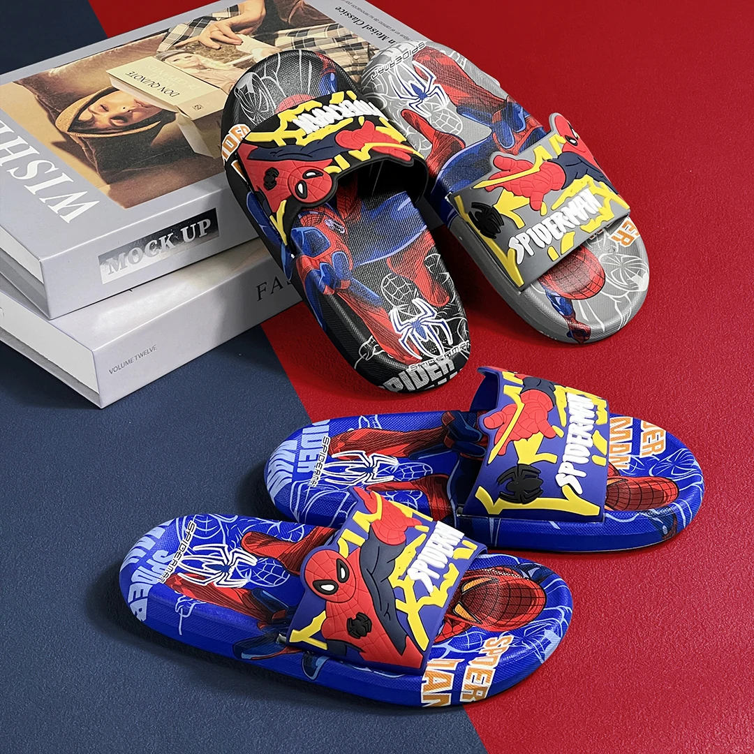 Anime Superhero Pattern Kids Slippers Boys And Girls Slippers Cartoon Anime Open Toe Sandals