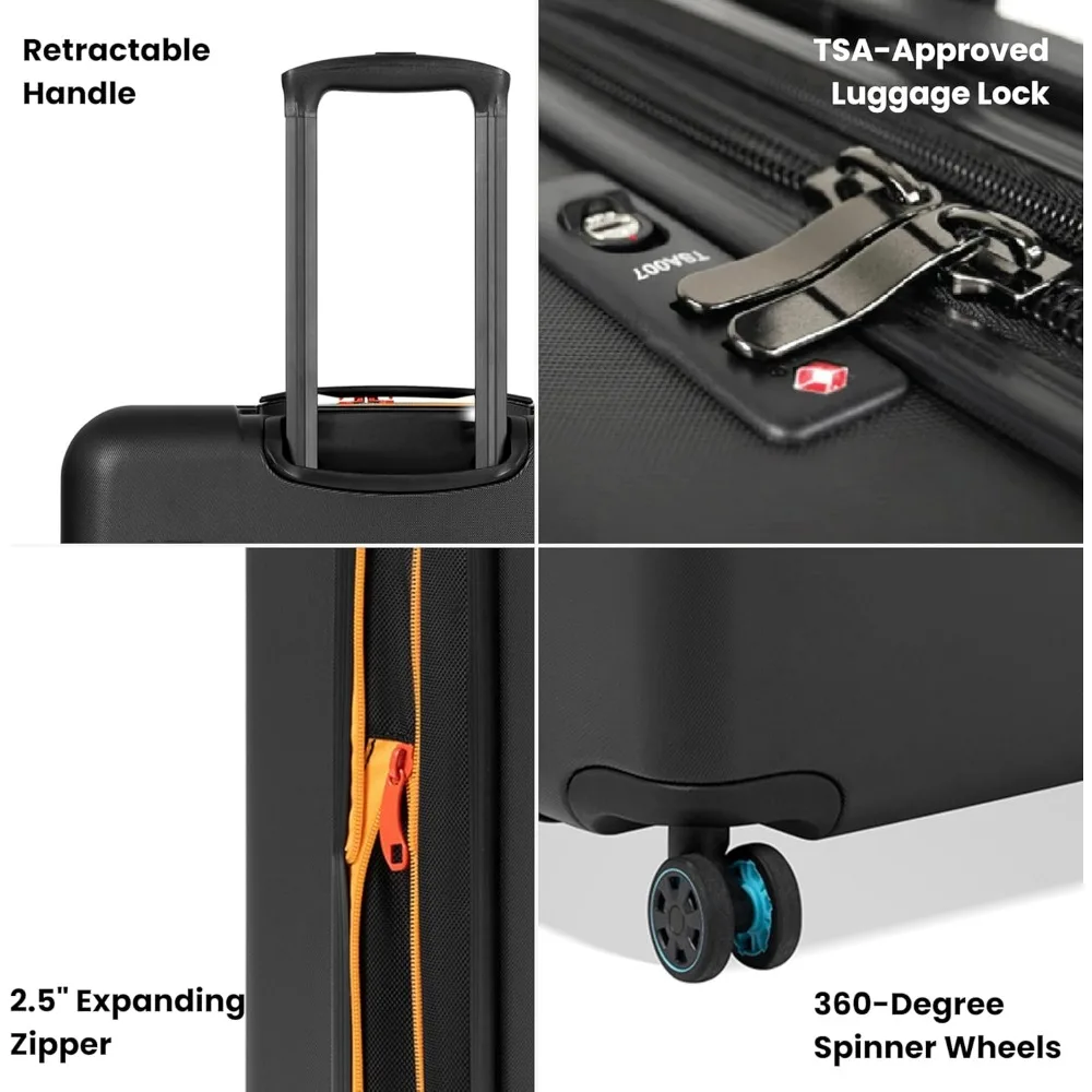 29-Zoll-Reisegepäck mit robustem Hardshell, erweiterbarem Design und 4 Doppelspinnerrädern