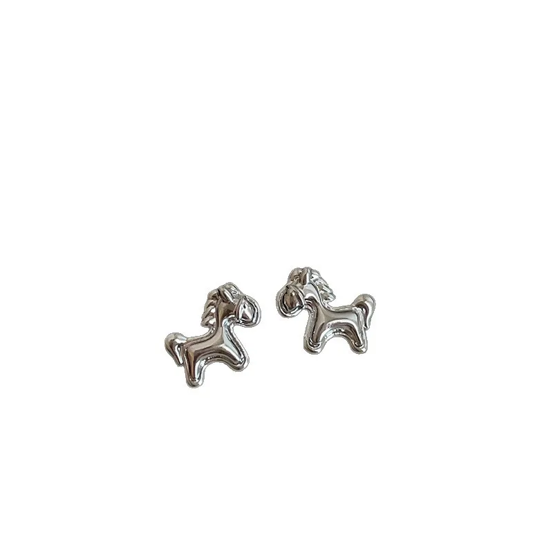 Unique Metallic Colt Horse Dangle Earrings for Women