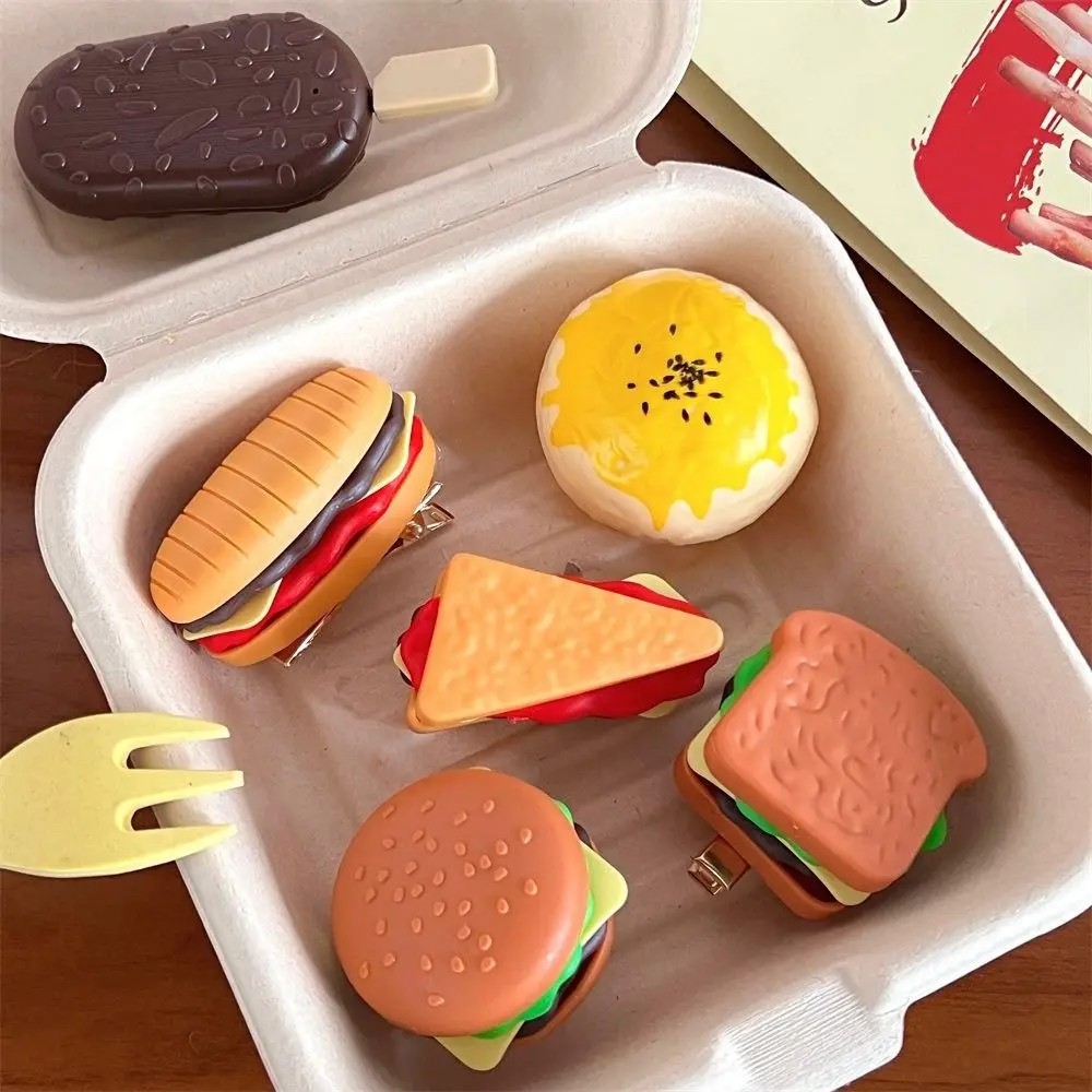 Sandwiches Simulation Food Hairpin Hamburger Ice Cream Cute Hair Clip Korean Style Barrette Child Duckbill Clip