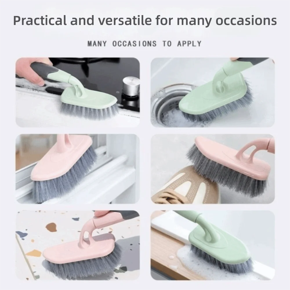 Long Handled Cleaning Brush Multifunctional Floor Gap Stain Removal Brush Stiff Bristle Stiff Bristle Brush Wall Cleaning