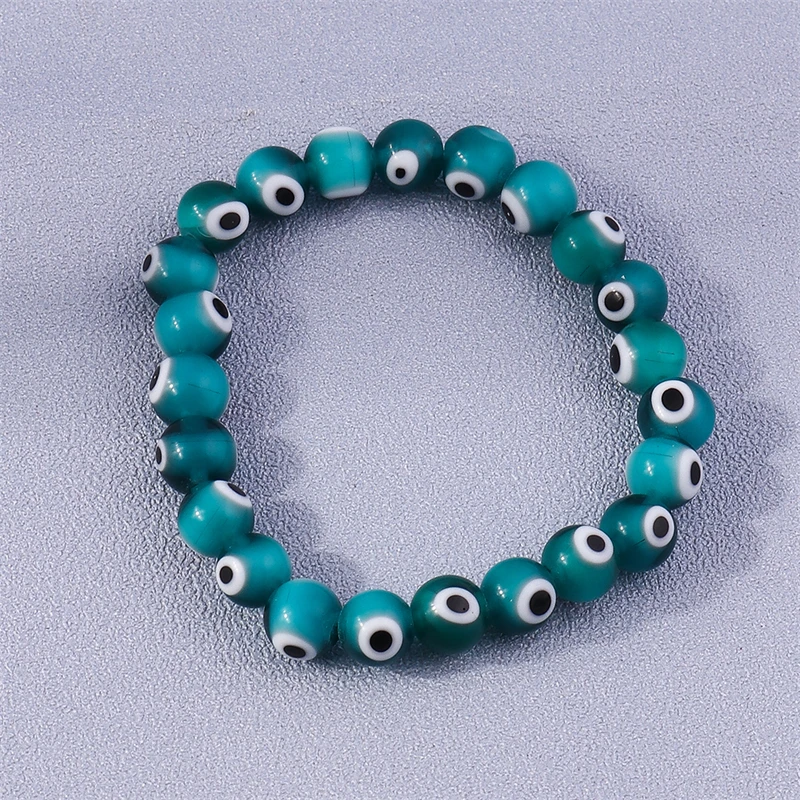 Böhmische handgemachte Evil Eye Perlen Handgelenk Armbänder & Armreifen für Frauen Mädchen Party Urlaub Schmuck Geschenke – Detail 12