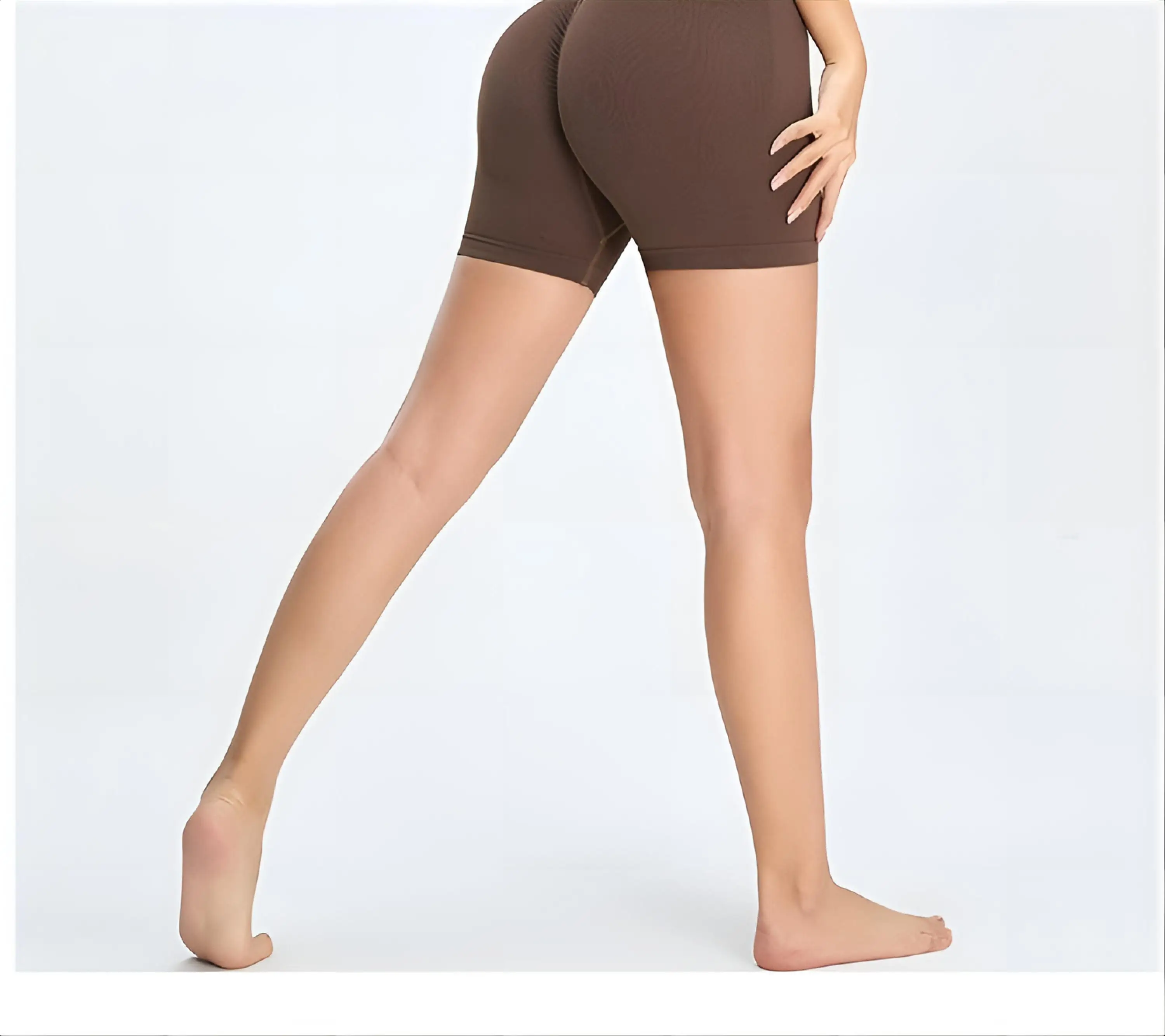 Yoga Shorts Gym Woman Fitness Sports Leg Women Detail Sport Athletic Running Quick-Dry Light Bright Side Base Workout Training