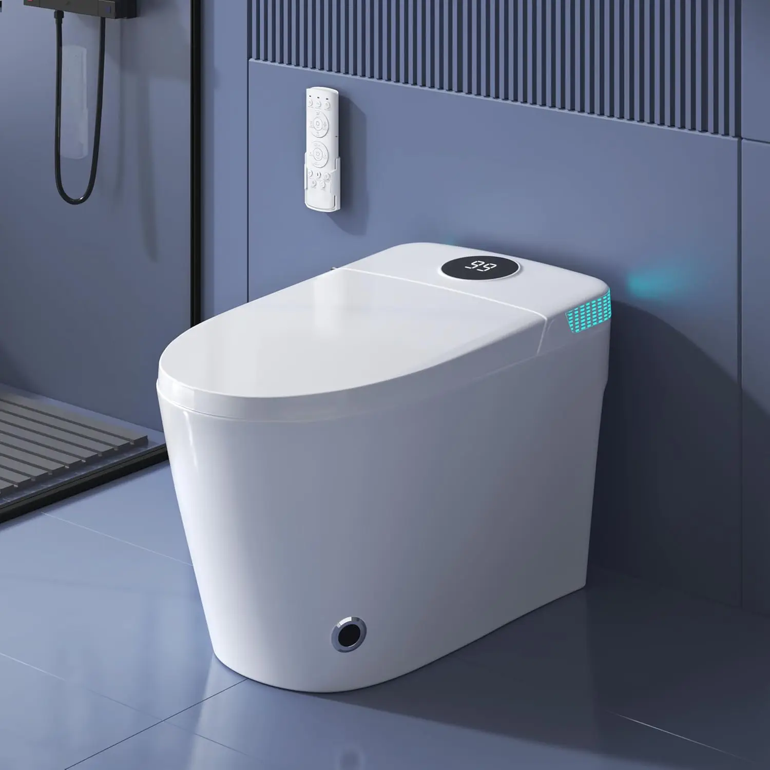 

Smart Toilet Bidet with Foot Sensor Flush and Heated Seat, Tankless Toilets for Bathroom, Elongated Toilet with, Customized