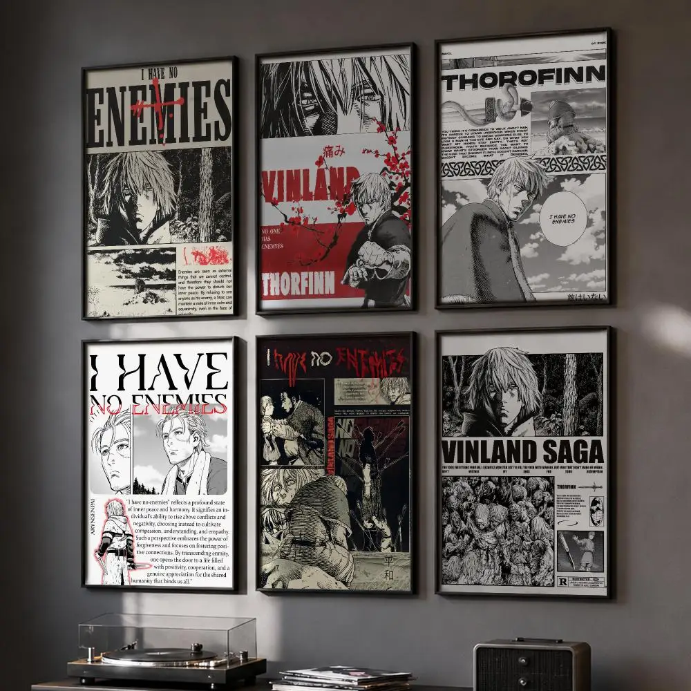 V-Vinland Saga Anime Comics Poster HD Home Wall Stickers House Hallway Living Room Bedroom Bar Office Decor Art Prints