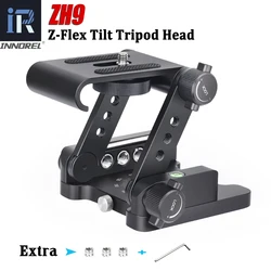 Z-Flex Tilt Tripod Head INNOREL ZH9 CNC Aluminum Alloy All Metal Flexible Folding Z Pan for Canon Nikon Sony DSRL Slider