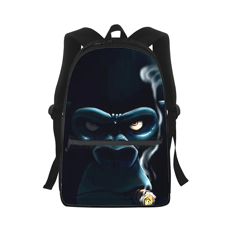 Smoking monkey orangutan Men Women Backpack 3D Print Fashion Student School Bag Laptop Backpack Kids Travel Shoulder Bag