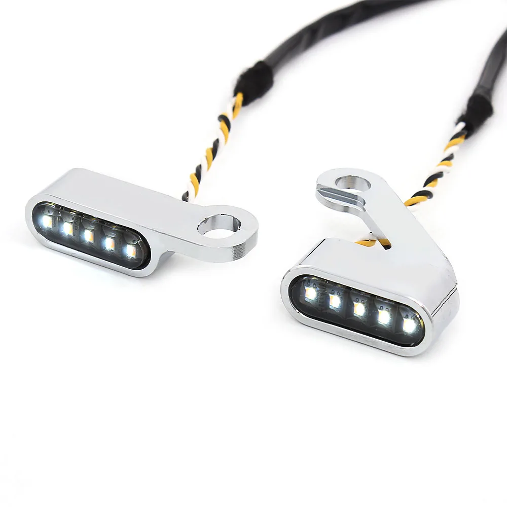 Motorcycle Mini 2PCS LED Turn Signal Light Modified Accessories Indicators Light DC 12V Fits For Harley Sportster XL 2004-2021 image 2