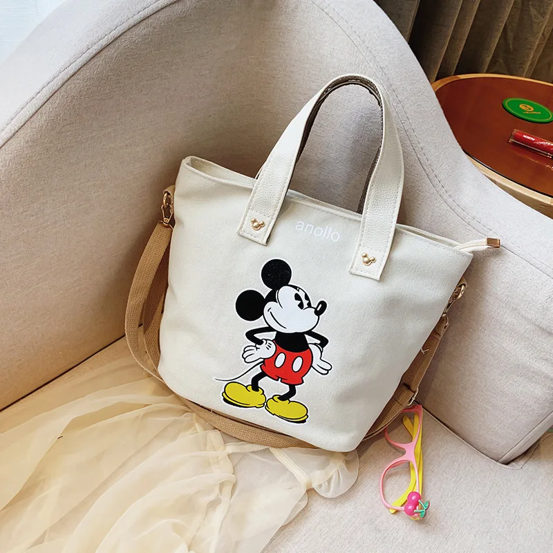 Disney Cartoon Children\'s Shoulder Bag Cute Mickey Mouse Print Girls Messenger Bag Fashion Kindergarten Bag Boys Kids Handbag