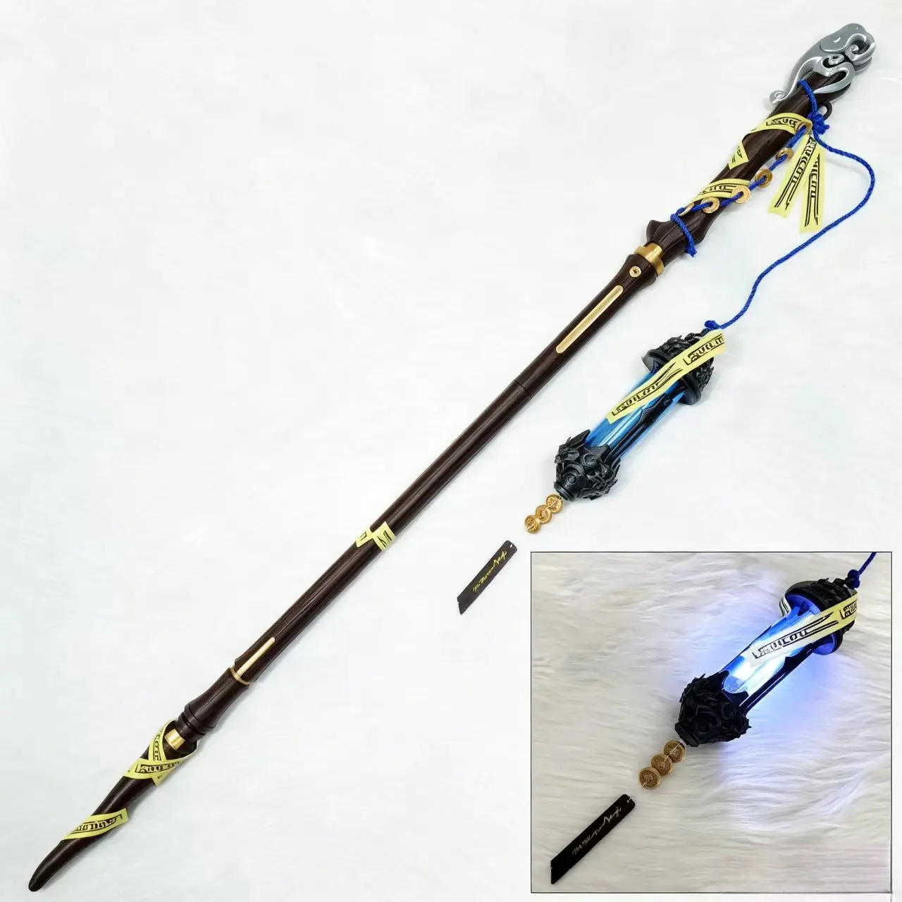 Jingran Wuthering Waves Cosplay Anime Hand Lantern Lanterns Light Prop Walking Stick Accessories Halloween Fans Props