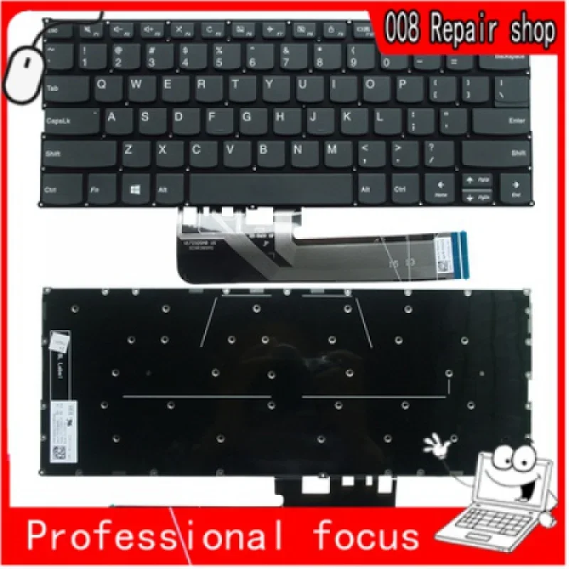 New US Keyboard backlit for Lenovo Ideapad S540-14IWL K4-IWL C340-14IWL 14API C740-14 K3-IWL K4e-IML K4e-IML Flex14 81SQ 530-14