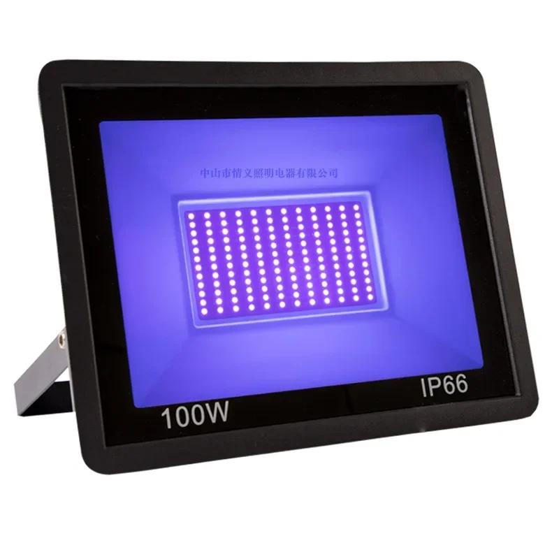 Imagem -02 - Luz de Inundação uv 50w 100w Cola uv Cura Lâmpada Roxa Ultravioleta Lâmpada Led Luzes Pretas Blacklight Luminárias Que Brilham no Escuro