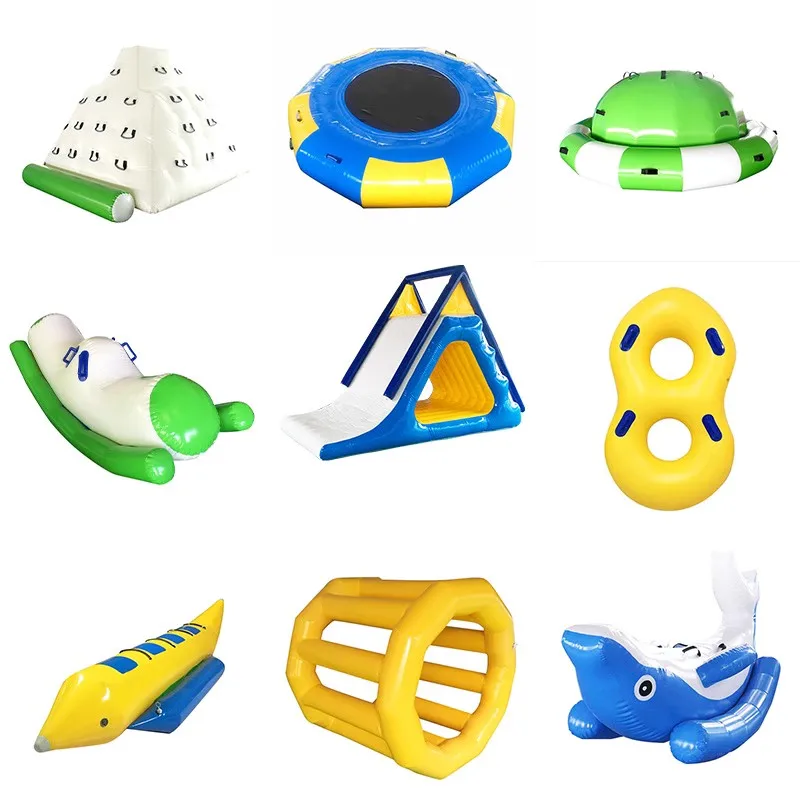 Water inflatable iceberg sea triangle slide rock climbing toy equipment water flying fish banana boat gyro