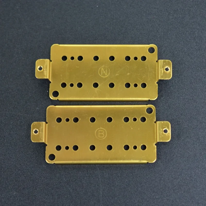 2pcs Durable Brass Humbucker Guitar Pickup Base Plate Neck Bridge Pickup Baseplate for Lp Electric Guitar Replacement Parts