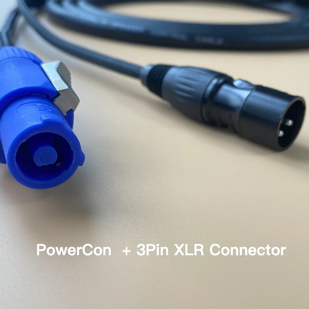 3-5Meter Audio DJ Dmx And AC Power Combination Cable 3Pin XLR Connector 3x2.5mm² Powercon Power Wire Stage Lighting Split Cables