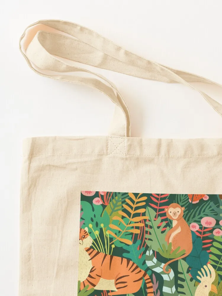 طباعة الغابة الاستوائية - لمحبي الطبيعة، طباعة تزيين الغابة الاستوائية. حمل حقيبة التسوق حقيبة تسوق قماش حقيبة تسوق