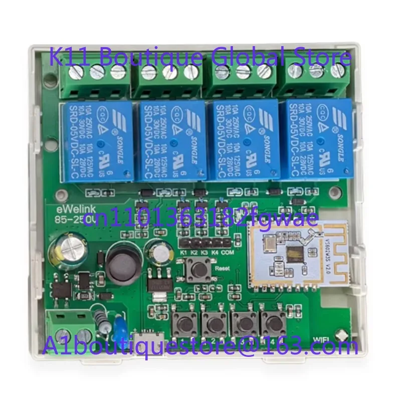 Smart 4 Channel Ewelink Wireless Dry touchpoint Relay Switch Module App Remote Control for use with Alexa Google Home
