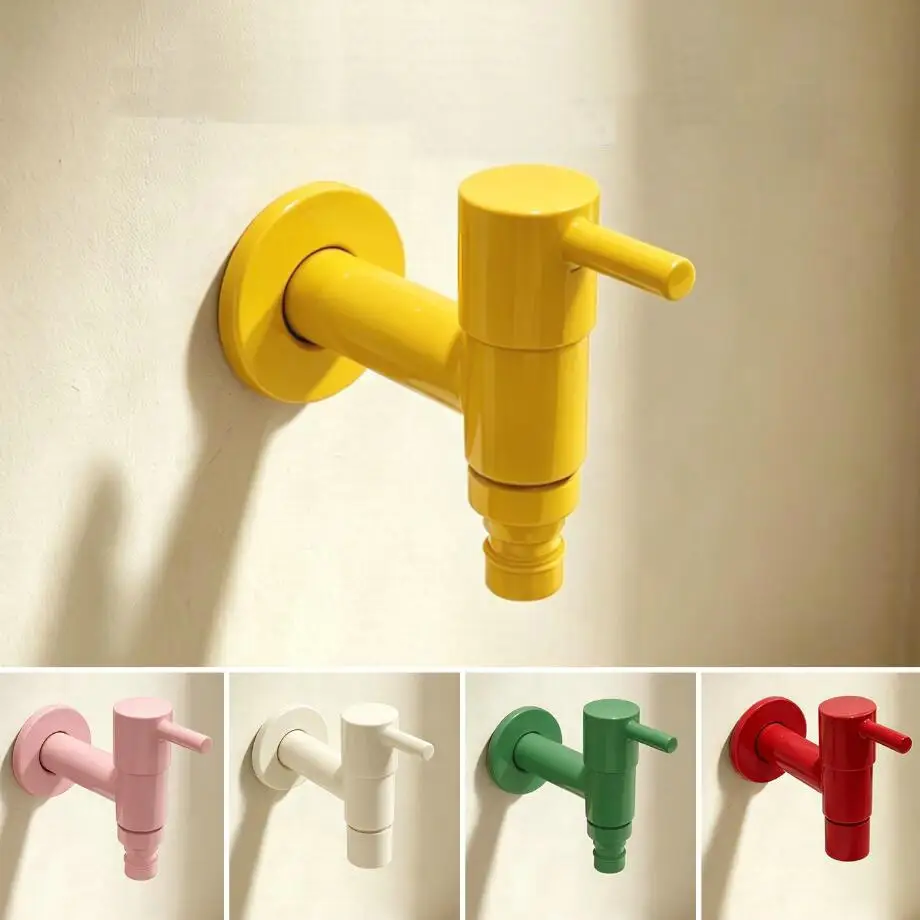 Dopamine Color 4-Quick-Open Washing Machine Faucet for Bathroom, Balcony, Mop Sink, and Cloth Basin, Single Cold Water Tap