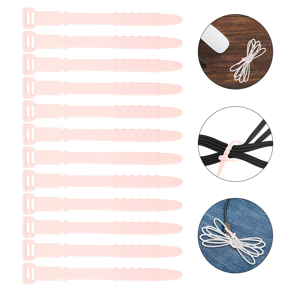 12Pcs Silicone Cable Organizer Winders for USB Headset Charging Cords Storage Keep Desktop Solution