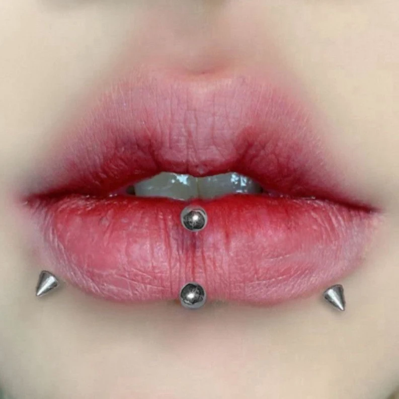 وهمية البطن الحاجب الشفاه ثقب مسمار ملصق غير مثقوب القرط مربط مجموعة جديدة وهمية الأنف الدائري ثقب المجوهرات الجلد مرساة #3