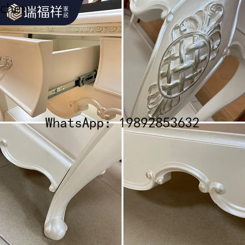 O15-  American Style Solid Wood Entryway Table Storage Cabinet Living Room Sofa Side Table