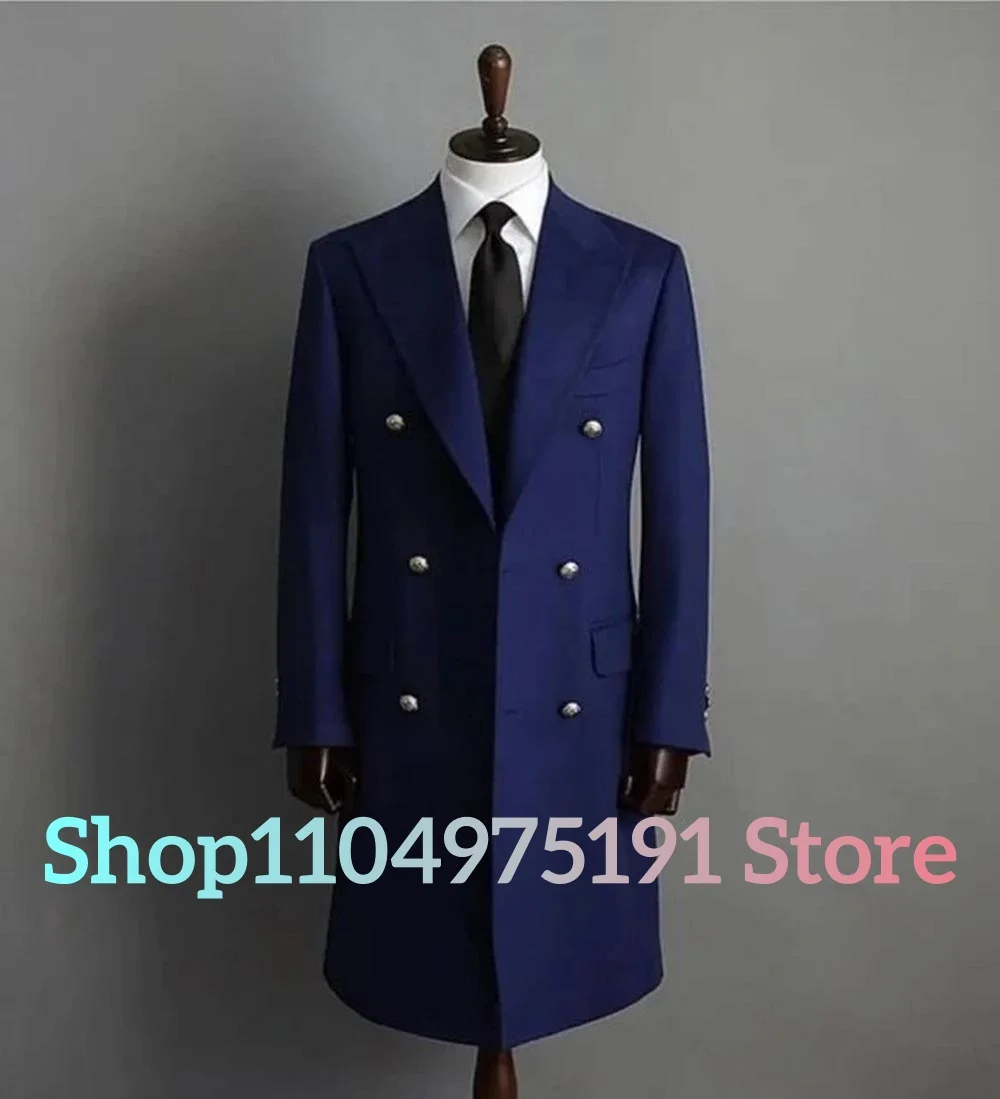 2025 New fashion men's suit Graceful jacket with pointed lapels and double-breasted buttons Formal Office Jacket Evening Dress