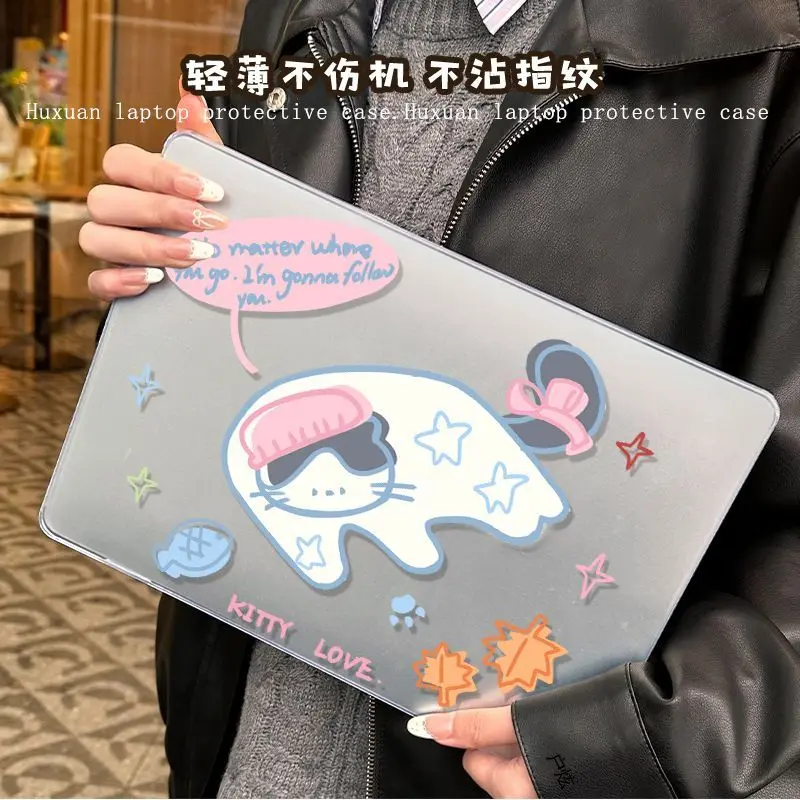 New Kitten Clear Laptop Case For Macbook Air 13 15 M2 A2681 A2941 Touch Bar Pro 14 A2442 A27792023 Mac 16 inch A2485 A2780 Cover