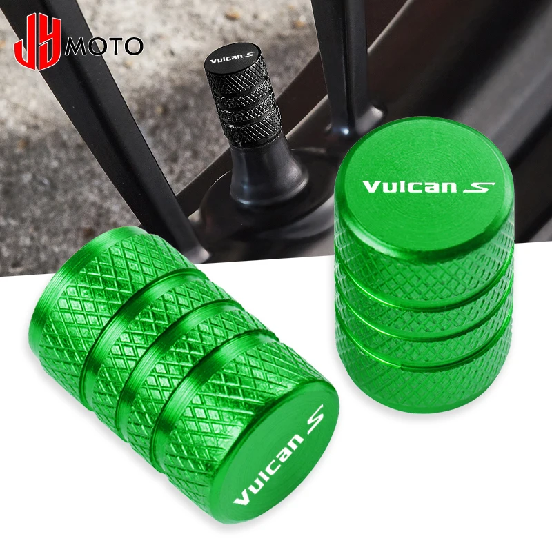 For Kawasaki VULCAN S 650cc 650 CC Motorcycle CNC Accessorie Wheel Tire Valve Air Port Stem Caps Airtight Covers logo \