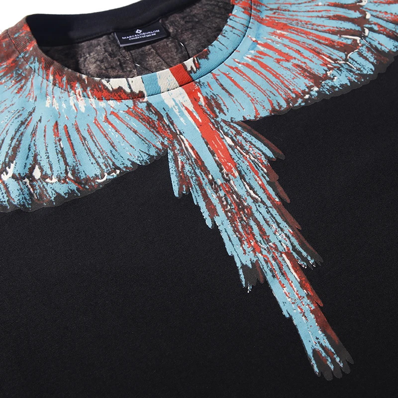 Высочайшее качество, мужская и женская быстросохнущая футболка Marcelo Burlon MB, брендовые футболки с принтом крыльев, спортивные повседневные футболки Y2K Street с коротким рукавом