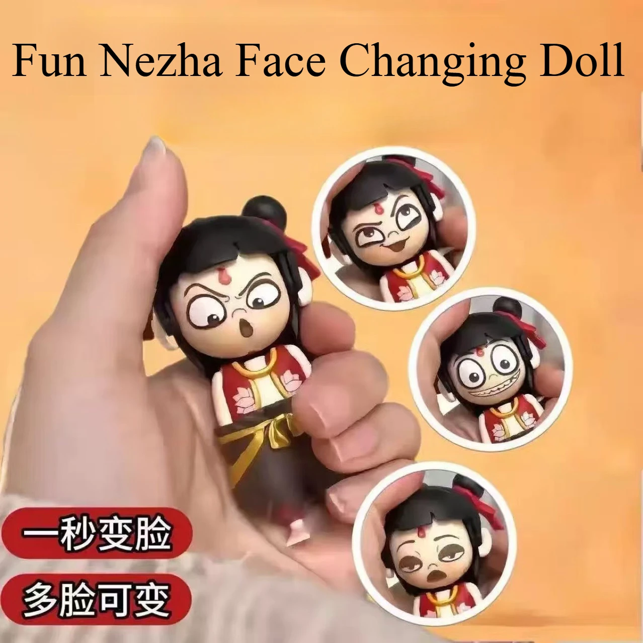 

Ne Zha 2 Nezha Head Changing Face Doll Toy Dolls Decorative Trendy Toy Dolls Keychain Accessories Cartoon Characters