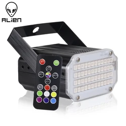 ALIEN 48 RGB UV LED DJ Disco Sound Activated Stage Lighting Effect Party Holiday Club Strobe Flash Lights With Remote Control