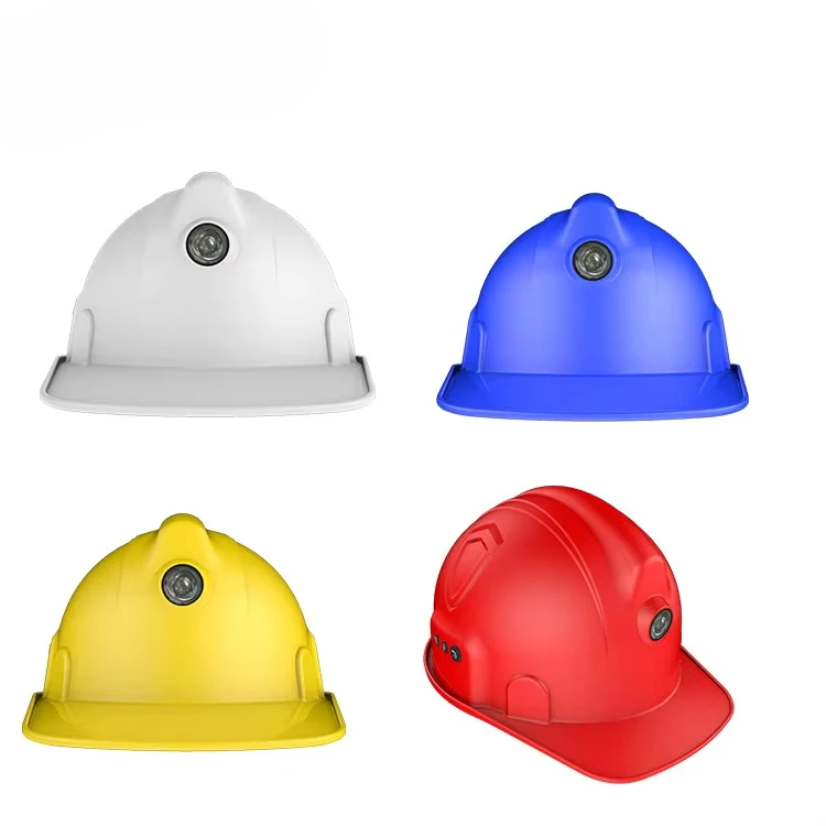 Live View 4G Positionierung VMS Backend Storage Smart Schutzhelm Hut mit weißem Kletterlicht 4G Wifi Live Kamera ABS