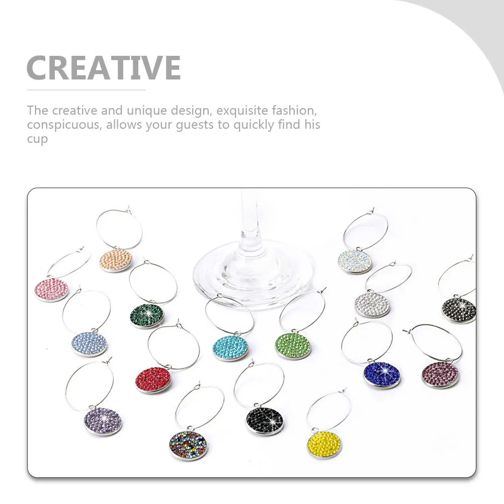 

Wine Glass Tags Exquisite Fashionable Markers for Parties Banquets Unique Design Drink Markers Wine Glass Charm