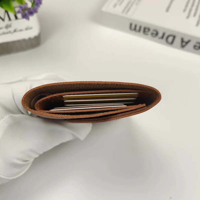 Cartera corta multifunción para mujer, tarjetero, monedero Simple, Clip corto de tres pliegues, Mini billetera femenina