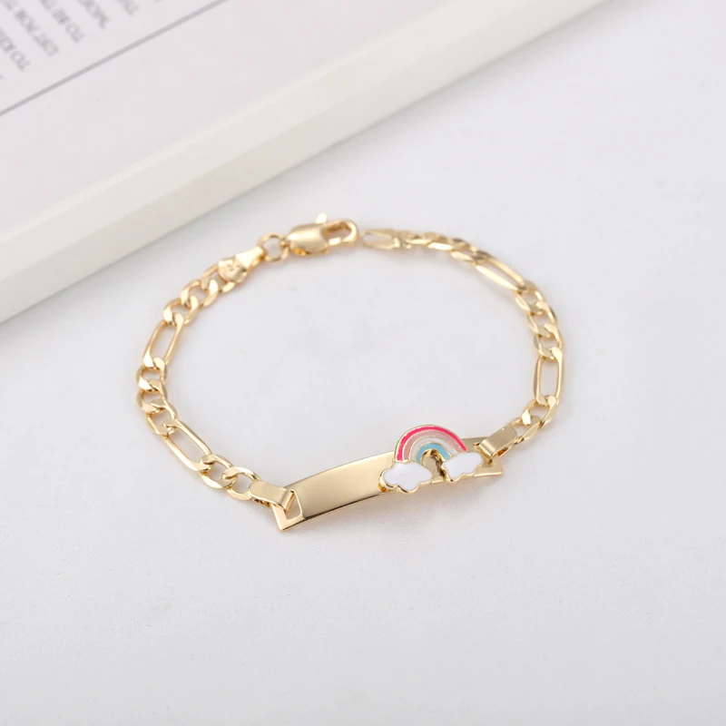 GrayBirds Baby Bracelets Non Allergy Copper Infant Baptism Jewelry Boy Girl Family Love Gifts Butterfly Rainbow Astronaut JL3015