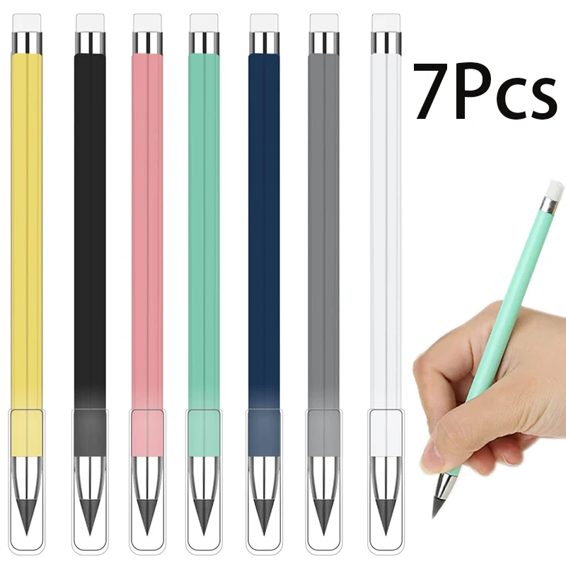 7Pcs Inkless Everlasting Pencil Reusable Pencil