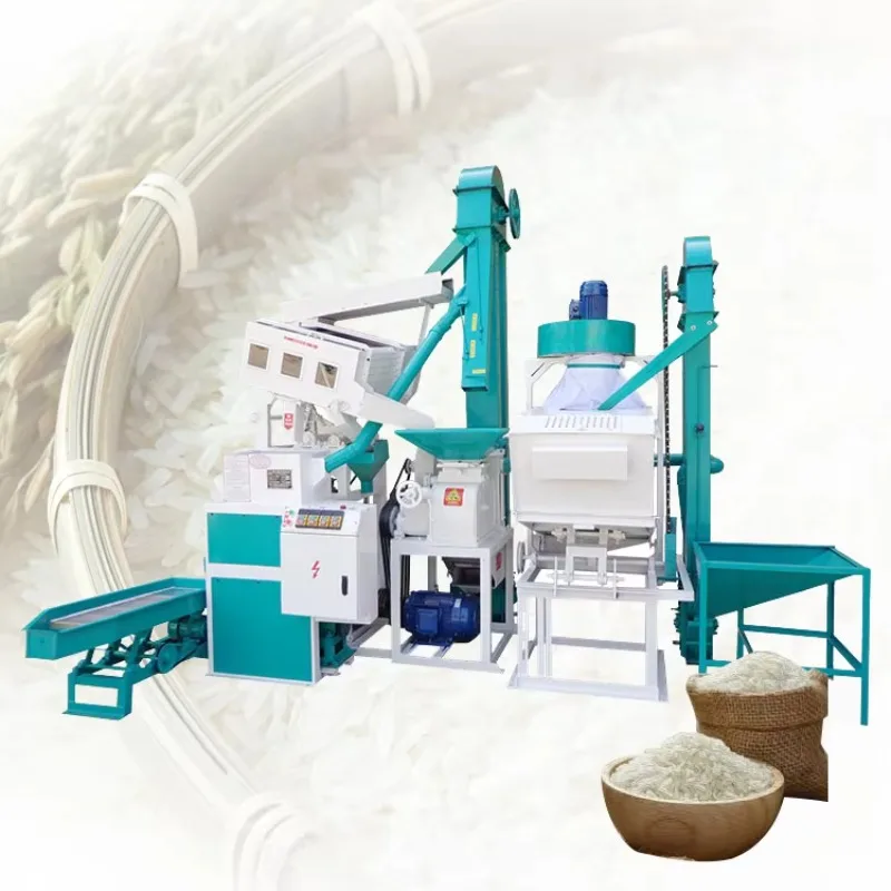 Rice Mill Machine Complete Paddy Processing Line Husking Whitening Grading Easy Operate For Farm Rice Production Workshop