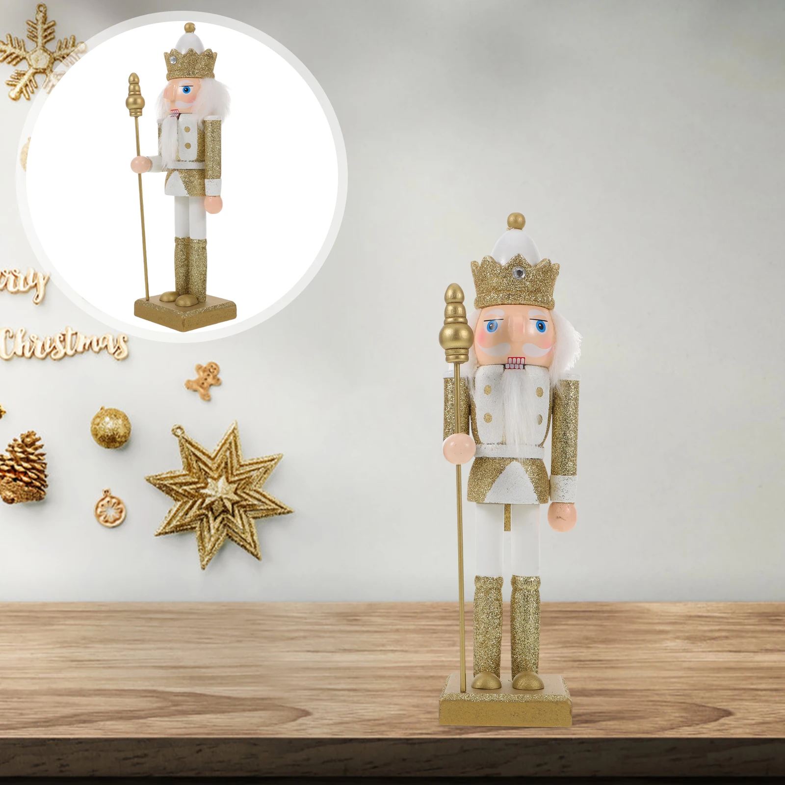 

Nutcracker Ornament Festival Party Desktop Decoration Holidays Dinner Table Christmas Wooden Soldier