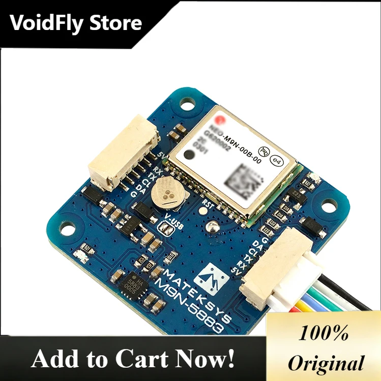 VoidFly Matek MATEKSYS M9N-5883 GNSS M9N GPS & QMC5883L With Compass Module Built-in Patch Antenna For RC FPV Long Rang Racing D