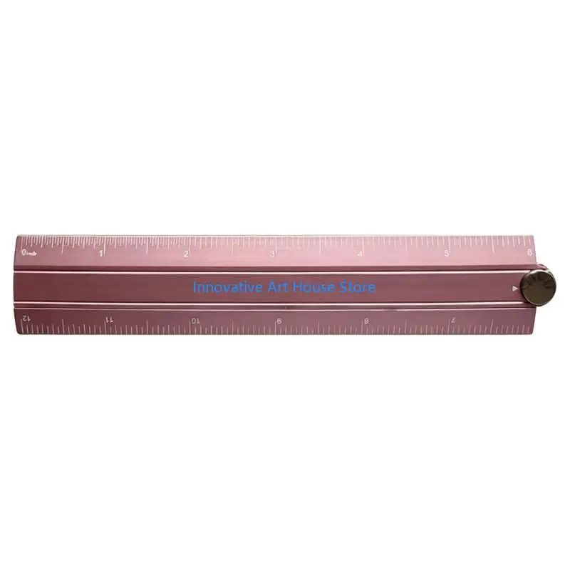 E1PC Space-Saving Foldable Ruler for Pencil and Tool Bag Storage