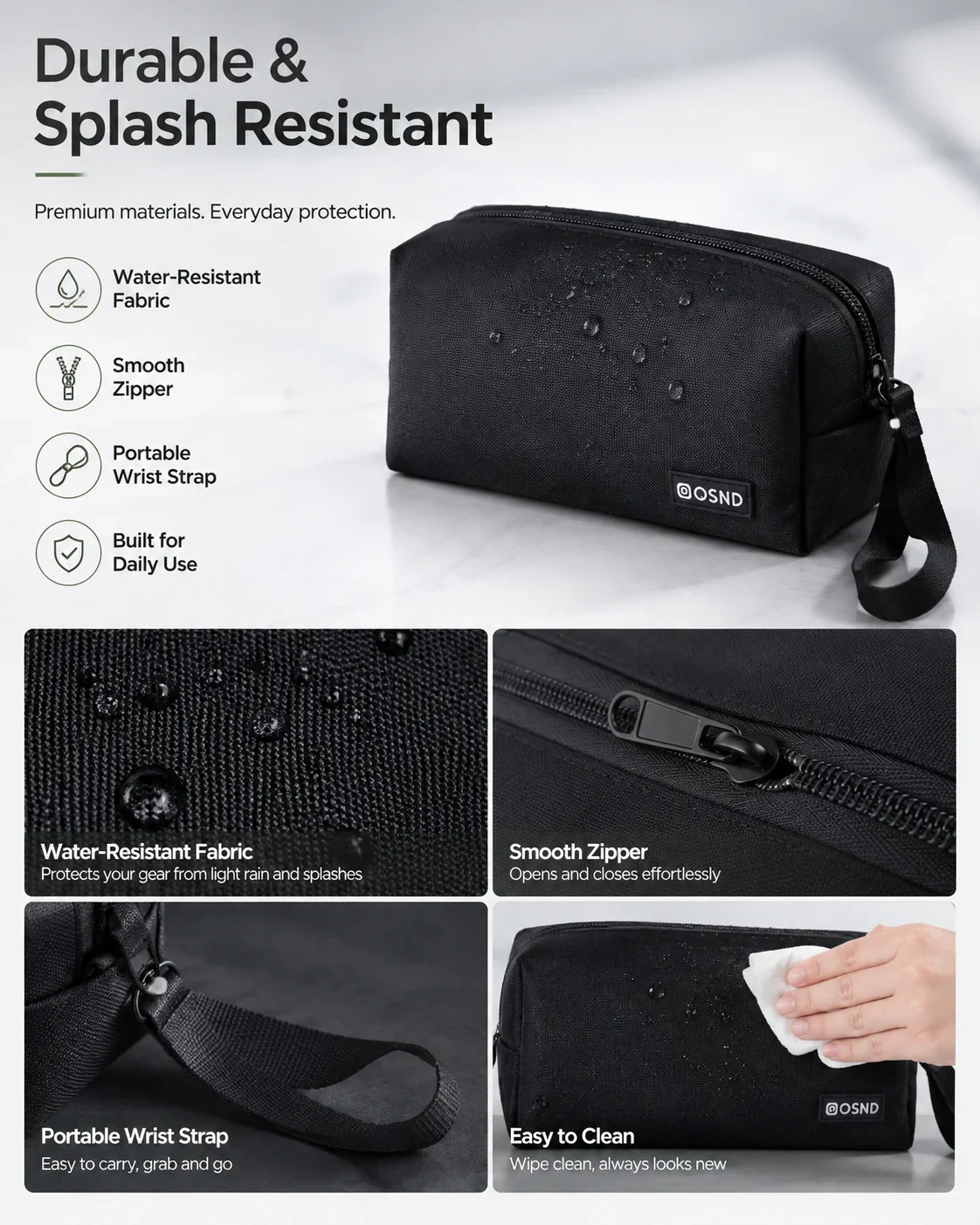 Oxford Portable Storage Bag Multi-functional Action Camera Shoulder Bag for DJI Pocket 3 Sports Camera Accessories