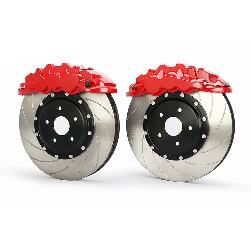 For Top Quality 6 Pistons Big Brake Kits 8520 Brake Caliper Disc Rotors Slot Line Pads For Bmw M3 M4 M5