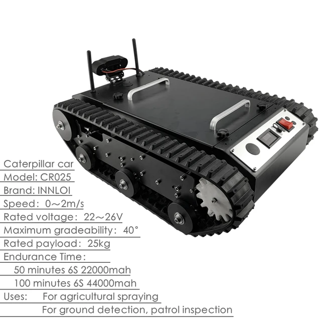 XAERO Remote Controlled Crawler Robot 25kg Load Climbing Pesticide Sprayer for Agriculture Ground Inspection 2