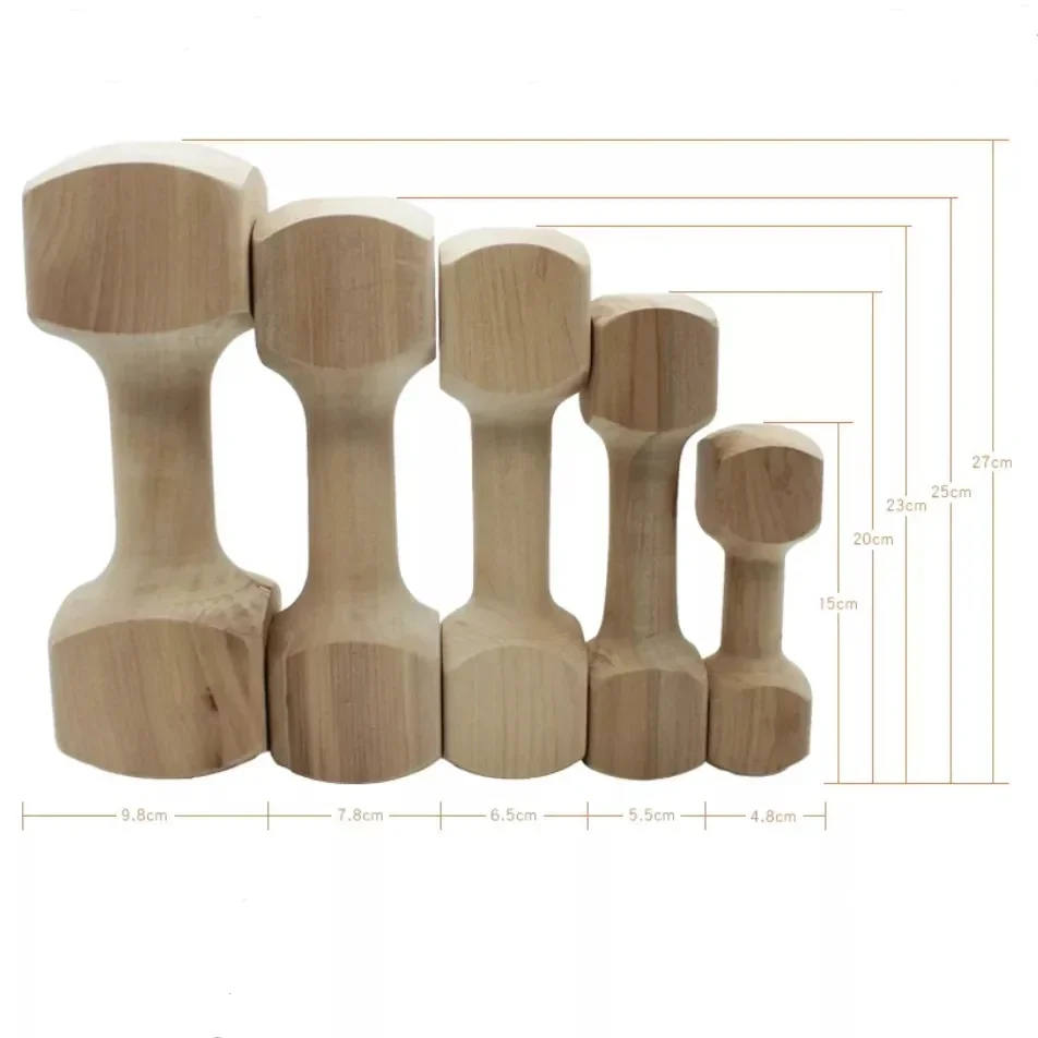 Safe and Durable Chew Dumbbell Dog Toy Durable Solid Wood Dog Chew Bone Toy