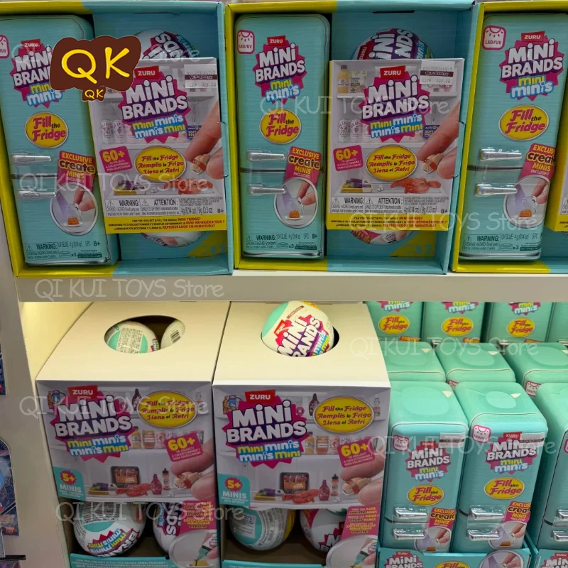 In Stock Hot Zuru Blind Box Mini Fridge Ball Mystery Box Anime Figures Diy Desktop Ornament Decorations Collectible Figurines