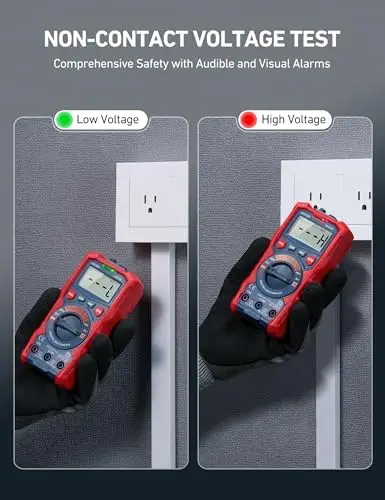 Multímetro Digital AstroAI TRMS de 4000 Lecturas con Auto-Rango – Pruebas de Voltaje, Corriente, Resistencia, Capacitancia y NCV