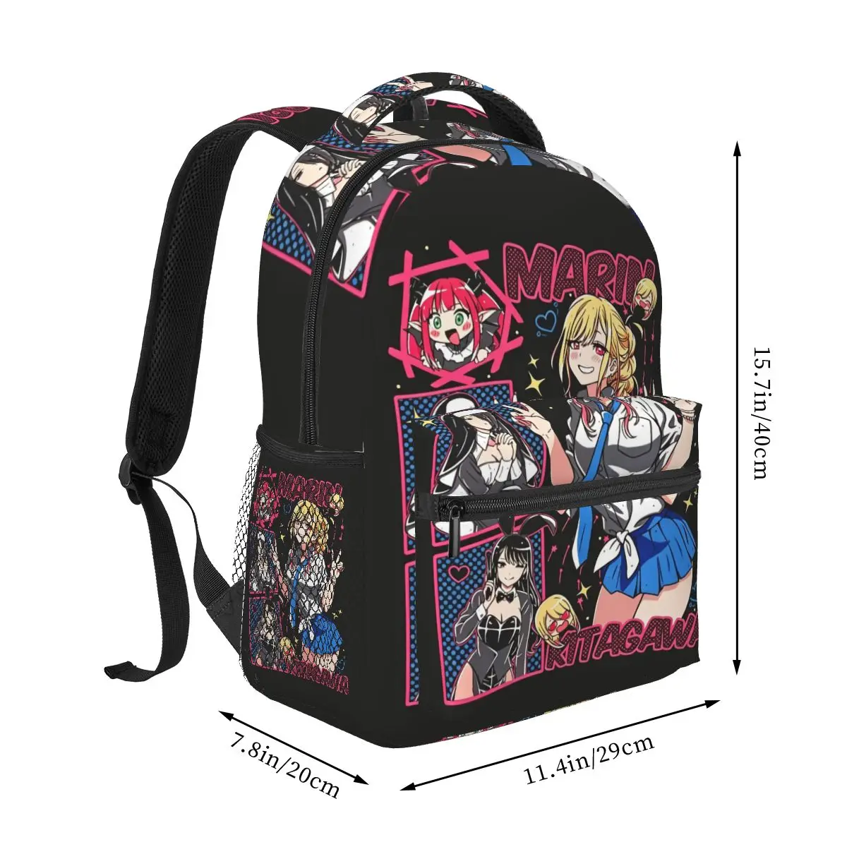 My Dress-Up Darling Marin Kitagawa Anime Student Backpack School Bag Hiking Travel Daypack for Boys Girls Bookbag Shoulder Bags