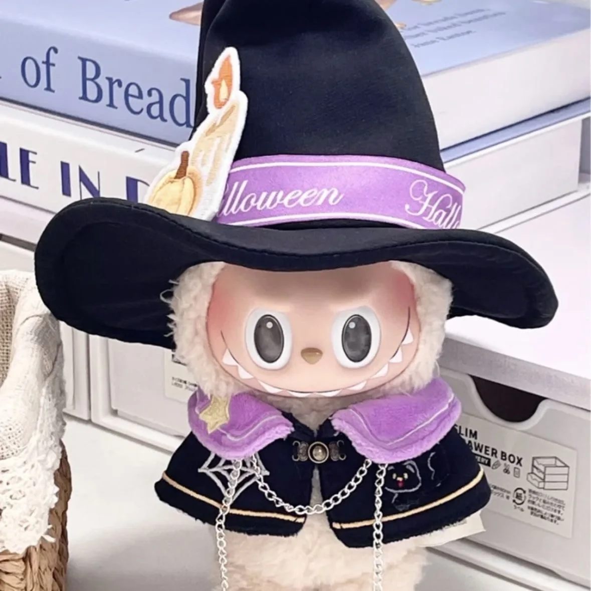 17cm Labbubu Clothes Lububu 10cm Cotton Doll Replaceable Labubu Decorate Clothes Witch Cape Set Christmas Gift Kids Toys