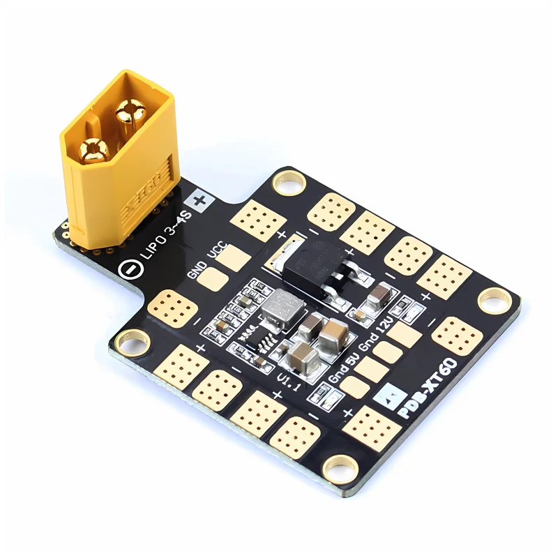 Matek PDB Power Distribution Board - Dual BEC 5V 12V,Heavy 2oz Copper,XT60 Connector for FPV Drone RC Helicopter