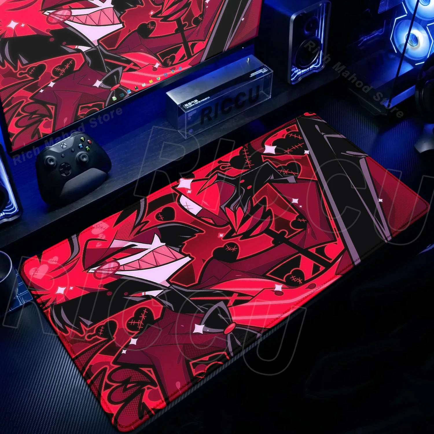 

Large Mouse Pad Hazbin Hotel Player Computer Accessories Mousepad Laptop Keyboard Pad PC Tablemat Carpet Anime XXL Gamer DeskMat